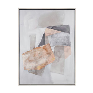 Atlas Bertram Framed Wall Art - Modern Abstract Collage with Bold Geometry for Contemporary Spaces WA11008-01