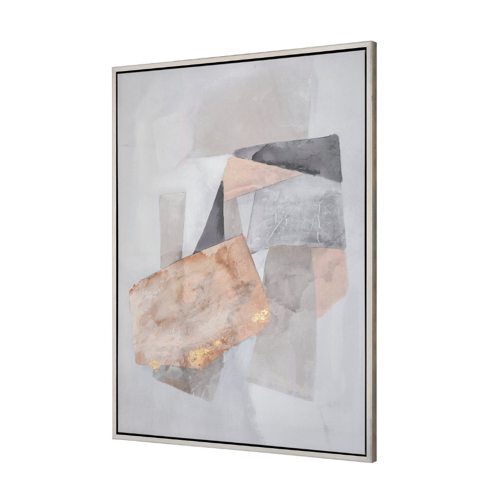Atlas Bertram Framed Wall Art - Modern Abstract Collage with Bold Geometry for Contemporary Spaces WA11008-01