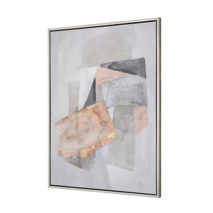 Atlas Bertram Framed Wall Art - Modern Abstract Collage with Bold Geometry for Contemporary Spaces WA11008-01