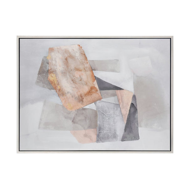 Atlas Bertram Framed Wall Art - Modern Abstract Collage with Bold Geometry for Contemporary Spaces WA11008-01