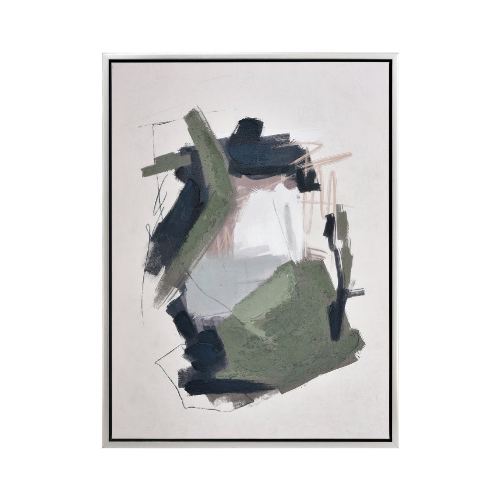 Atlas Beyer Modern Abstract Framed Artwork - Elegant Wall Decor with Muted Tones for Sophisticated Spaces Beyer II Abstract Framed Wall Art WA11009-02