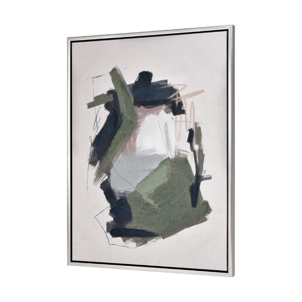Atlas Beyer Modern Abstract Framed Artwork - Elegant Wall Decor with Muted Tones for Sophisticated Spaces Beyer II Abstract Framed Wall Art WA11009-02