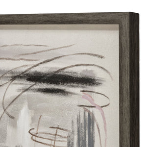 Atlas Cinder Abstract Framed Wall Art - Monochrome Charcoal & Grey for Modern Home Decor Elegance WA11010-01