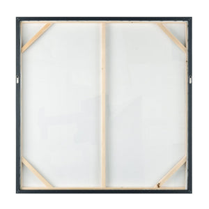 Atlas Blanc Framed Abstract Art - Modern Cubist Design in Black, White & Taupe for Stylish Home Decor Blanc I Abstract Framed Wall Art WA11011-01