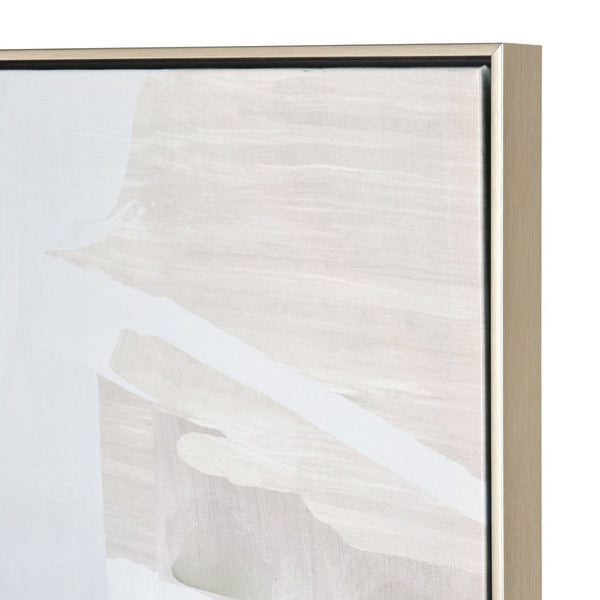 Atlas Blanc Framed Abstract Art - Modern Cubist Design in Black, White & Taupe for Stylish Home Decor Blanc II Abstract Framed Wall Art WA11011-02