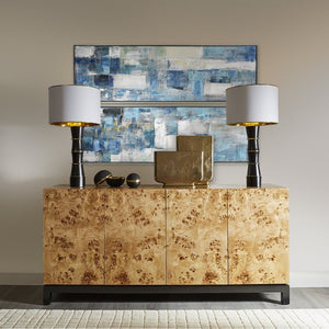 Atlas Blue Hand-Painted Wall Art Set of 2 - Modern Canvas Panels with Vibrant Colors & Silver Frames WA11012-01S