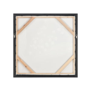 Atlas Botanical Elegance Framed Art Print - Stunning Lily-of-the-Valley on Black Background, 24.75" Square Botanical Study I Framed Wall Art WA11021-01