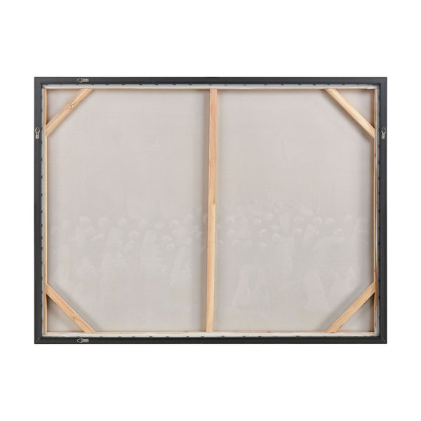 Atlas Boundless Hand-Painted Abstract Wall Art in Silver Frame – Coastal & Contemporary Elegance WA11023-01
