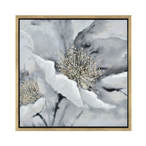 Atlas Bowie Modern Botanical Framed Wall Art with Metallic Gold Center for Elegant Home Décor Display Bowie Bloom II Framed Wall Art WA11024-02