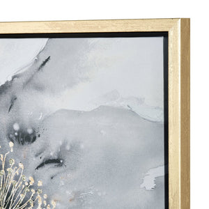 Atlas Bowie Modern Botanical Framed Wall Art with Metallic Gold Center for Elegant Home Décor Display Bowie Bloom II Framed Wall Art WA11024-02