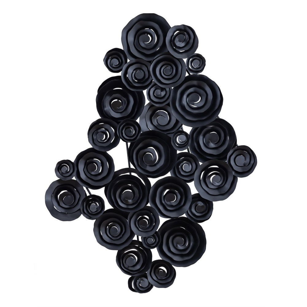 Atlas Brando Dimensional Wall Art - Striking Handcrafted Matte Black Metal Sculpture for Modern Spaces WA11025-01