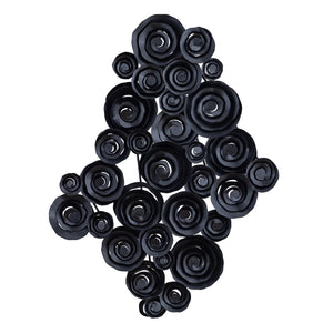 Atlas Brando Dimensional Wall Art - Striking Handcrafted Matte Black Metal Sculpture for Modern Spaces WA11025-01