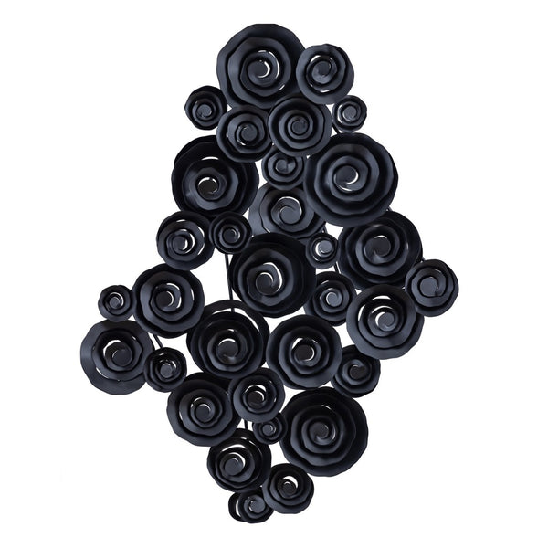 Atlas Brando Dimensional Wall Art - Striking Handcrafted Matte Black Metal Sculpture for Modern Spaces WA11025-01