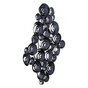 Atlas Brando Dimensional Wall Art - Striking Handcrafted Matte Black Metal Sculpture for Modern Spaces WA11025-01