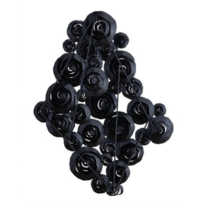 Atlas Brando Dimensional Wall Art - Striking Handcrafted Matte Black Metal Sculpture for Modern Spaces WA11025-01