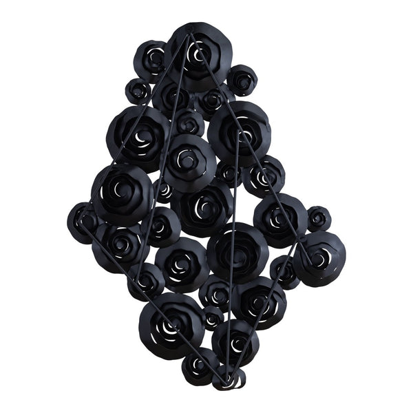 Atlas Brando Dimensional Wall Art - Striking Handcrafted Matte Black Metal Sculpture for Modern Spaces WA11025-01