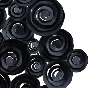 Atlas Brando Dimensional Wall Art - Striking Handcrafted Matte Black Metal Sculpture for Modern Spaces WA11025-01