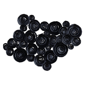 Atlas Brando Dimensional Wall Art - Striking Handcrafted Matte Black Metal Sculpture for Modern Spaces WA11025-01