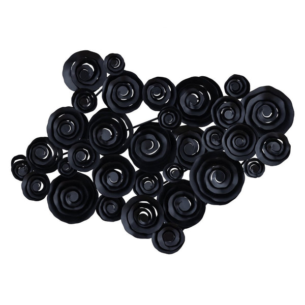Atlas Brando Dimensional Wall Art - Striking Handcrafted Matte Black Metal Sculpture for Modern Spaces WA11025-01