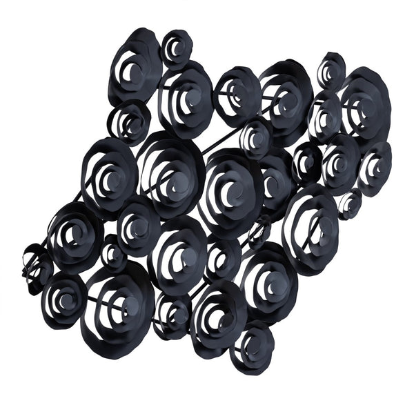 Atlas Brando Dimensional Wall Art - Striking Handcrafted Matte Black Metal Sculpture for Modern Spaces WA11025-01