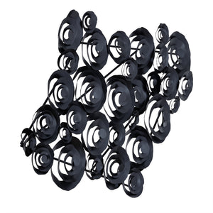 Atlas Brando Dimensional Wall Art - Striking Handcrafted Matte Black Metal Sculpture for Modern Spaces WA11025-01
