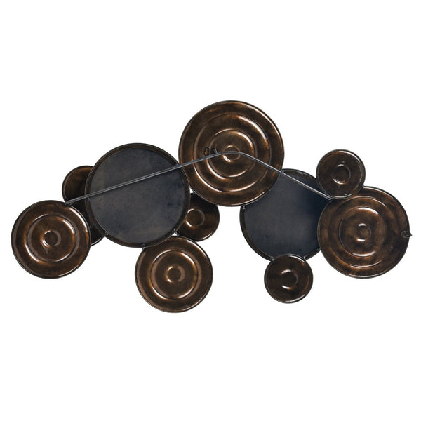 Atlas Breckman Modern Metal Wall Art - Striking Black & Brass Discs for Contemporary Spaces & Bold Decor WA11026-01