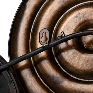 Atlas Breckman Modern Metal Wall Art - Striking Black & Brass Discs for Contemporary Spaces & Bold Decor WA11026-01