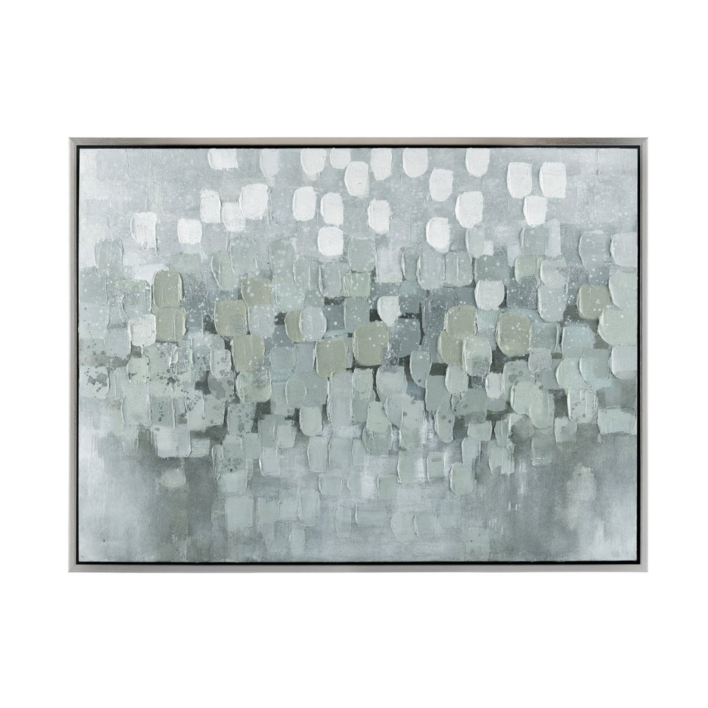 Atlas Buck Contemporary Abstract Framed Wall Art – Grey Brushstrokes for Modern Home Décor, 47.25" W WA11028-01