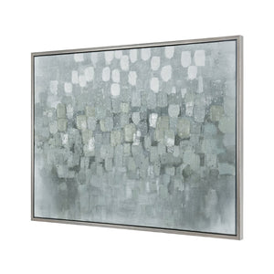 Atlas Buck Contemporary Abstract Framed Wall Art – Grey Brushstrokes for Modern Home Décor, 47.25" W WA11028-01
