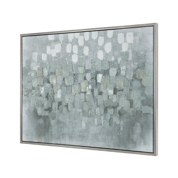 Atlas Buck Contemporary Abstract Framed Wall Art – Grey Brushstrokes for Modern Home Décor, 47.25" W WA11028-01
