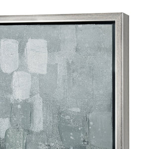 Atlas Buck Contemporary Abstract Framed Wall Art – Grey Brushstrokes for Modern Home Décor, 47.25" W WA11028-01