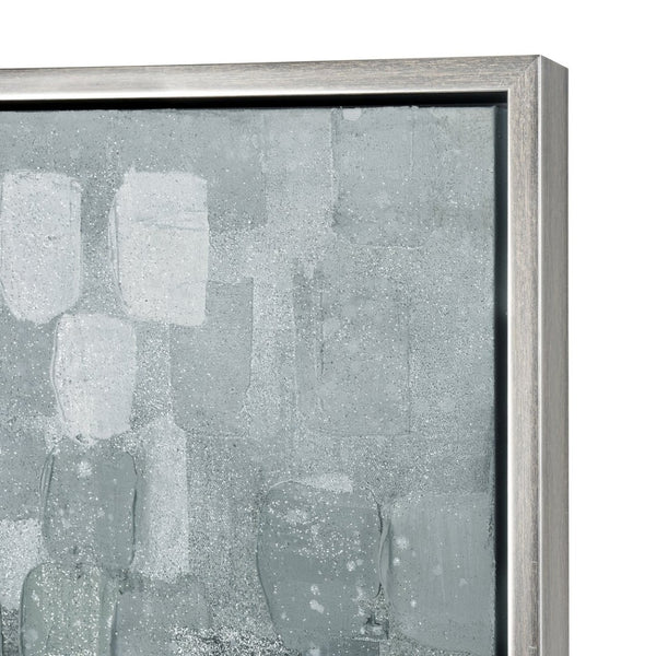Atlas Buck Contemporary Abstract Framed Wall Art – Grey Brushstrokes for Modern Home Décor, 47.25" W WA11028-01