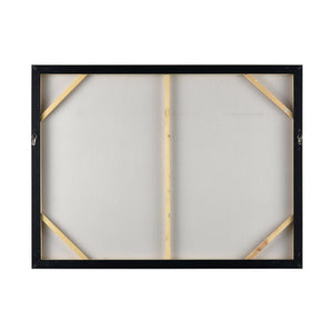 Atlas Buck Contemporary Abstract Framed Wall Art – Grey Brushstrokes for Modern Home Décor, 47.25" W WA11028-01