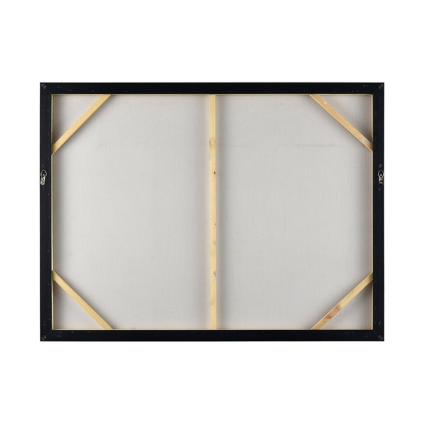 Atlas Buck Contemporary Abstract Framed Wall Art – Grey Brushstrokes for Modern Home Décor, 47.25" W WA11028-01