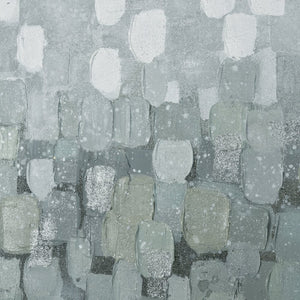 Atlas Buck Contemporary Abstract Framed Wall Art – Grey Brushstrokes for Modern Home Décor, 47.25" W WA11028-01