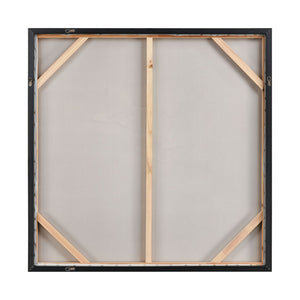 Atlas Bursts Abstract Wall Art - Stunning Blue & White Design with Metallic Accents in Gold Floating Frame WA11030-01