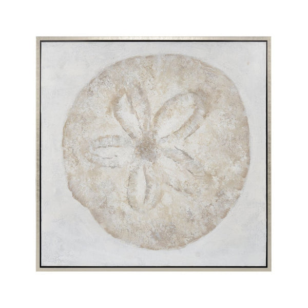 Atlas Coastal Framed Wall Art - Elegant Beach-Inspired Decor with Sand Dollar and Shell Fossil Design Coastal I Framed Wall Art WA11037-01