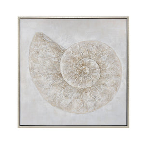 Atlas Coastal Framed Wall Art - Elegant Beach-Inspired Decor with Sand Dollar and Shell Fossil Design Coastal II Framed Wall Art WA11037-02