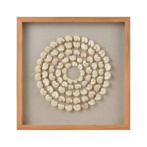 Atlas Concentric Shell Dimensional Wall Art - Serene Coastal Decor with Sculptural Shell Design & Frame WA11038-01