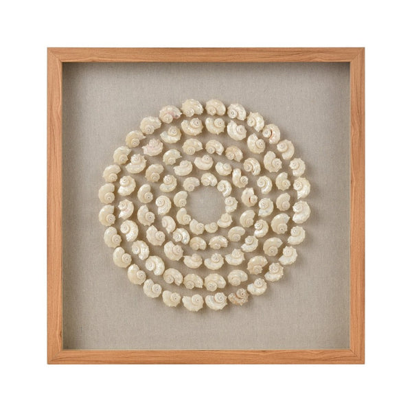 Atlas Concentric Shell Dimensional Wall Art - Serene Coastal Decor with Sculptural Shell Design & Frame WA11038-01