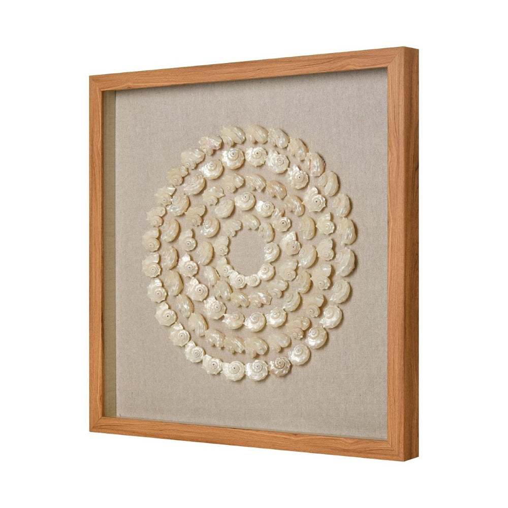 Atlas Concentric Shell Dimensional Wall Art - Serene Coastal Decor with Sculptural Shell Design & Frame WA11038-01
