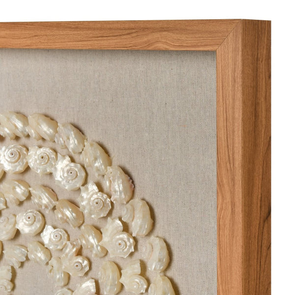 Atlas Concentric Shell Dimensional Wall Art - Serene Coastal Decor with Sculptural Shell Design & Frame WA11038-01