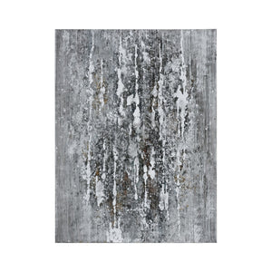Atlas Deluge Wall Art: Sophisticated Fabric Masterpiece for Contemporary Spaces - Large, Textured Elegance WA11040-01