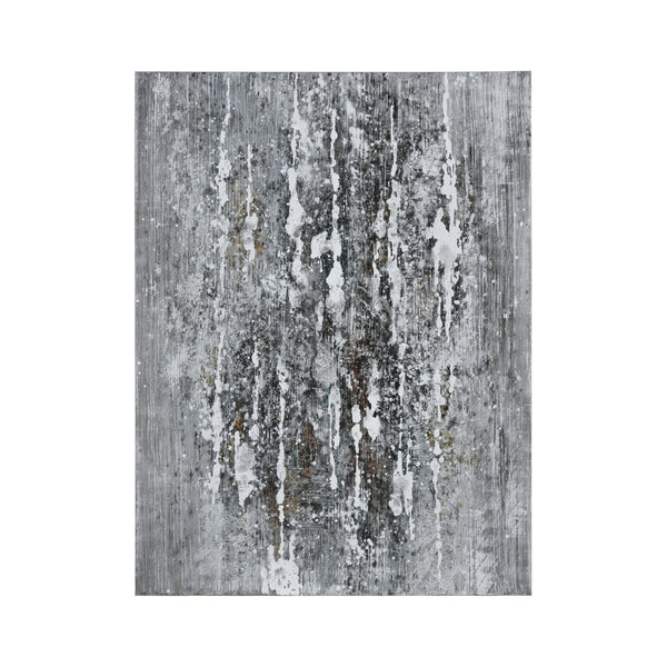 Atlas Deluge Wall Art: Sophisticated Fabric Masterpiece for Contemporary Spaces - Large, Textured Elegance WA11040-01