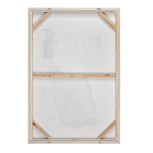Atlas Denny Hand-Painted Abstract Canvas Wall Art in Silver Frame - Modern Textured Statement Piece for Any Space WA11041-01