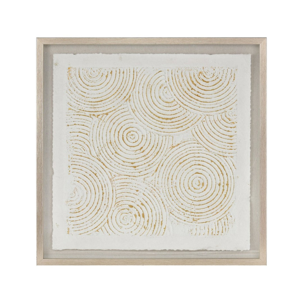 Atlas Elisa Framed Wall Art: Modern Geometric Elegance with Champagne Gold Frame for Any Interior Space WA11045-01