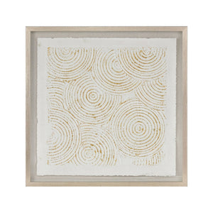 Atlas Elisa Framed Wall Art: Modern Geometric Elegance with Champagne Gold Frame for Any Interior Space WA11045-01