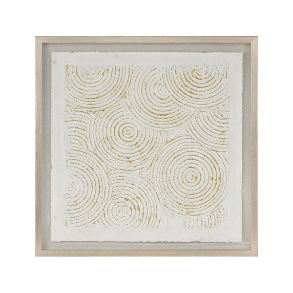 Atlas Elisa Framed Wall Art: Modern Geometric Elegance with Champagne Gold Frame for Any Interior Space WA11045-01