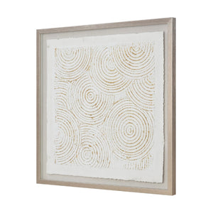 Atlas Elisa Framed Wall Art: Modern Geometric Elegance with Champagne Gold Frame for Any Interior Space WA11045-01