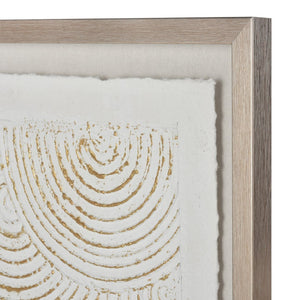 Atlas Elisa Framed Wall Art: Modern Geometric Elegance with Champagne Gold Frame for Any Interior Space WA11045-01
